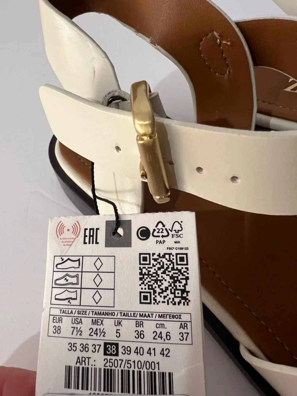 ZARA FLAT FISHERMAN SANDALS NWT 7.5 (38) - Picture 13 of 13